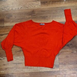 Anthropologie Vibrant Red Knit Top